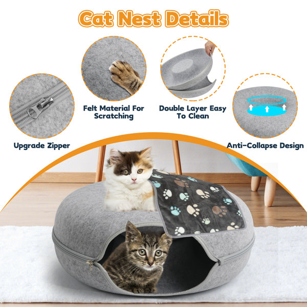 Tucker Murphy Pet™ Ameliah Round Cat Bed & Reviews Wayfair